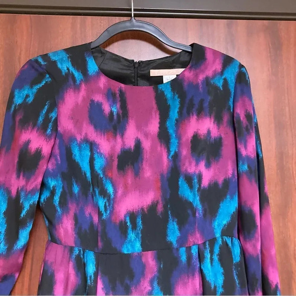 ANTHROPOLOGIE Hutch Floristry Dress Watercolor Purple Blue Size 2 - Picture 4 of 9